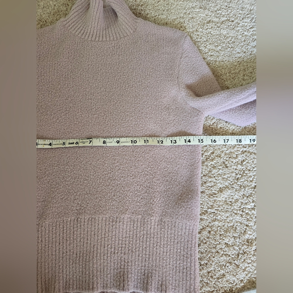 Zara Size Small Mock neck Womens Blush Pink Soft Sweater - Picture 4 of 6